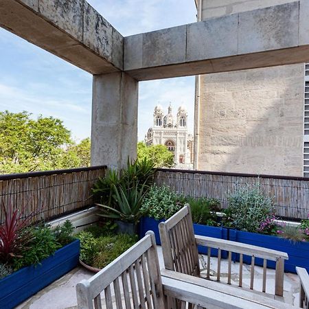 Terrasse Fadoli - Grande Terrasse Avec Vue Mer Et Cathedrale 마르세유 외부 사진